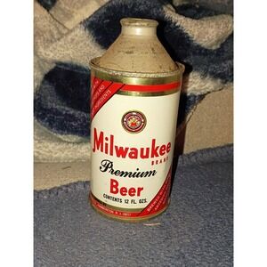 Milwaukee Premium Beer Can (Novelty) Empty 12oz New Jersey Cone Top 1970s